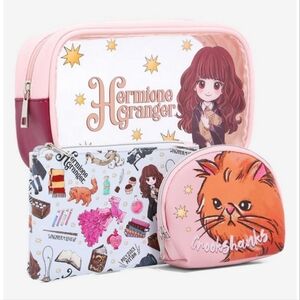 NWT: Bioworld' Harry Potter Hermione Granger Chibi Cosmetic Bag Set